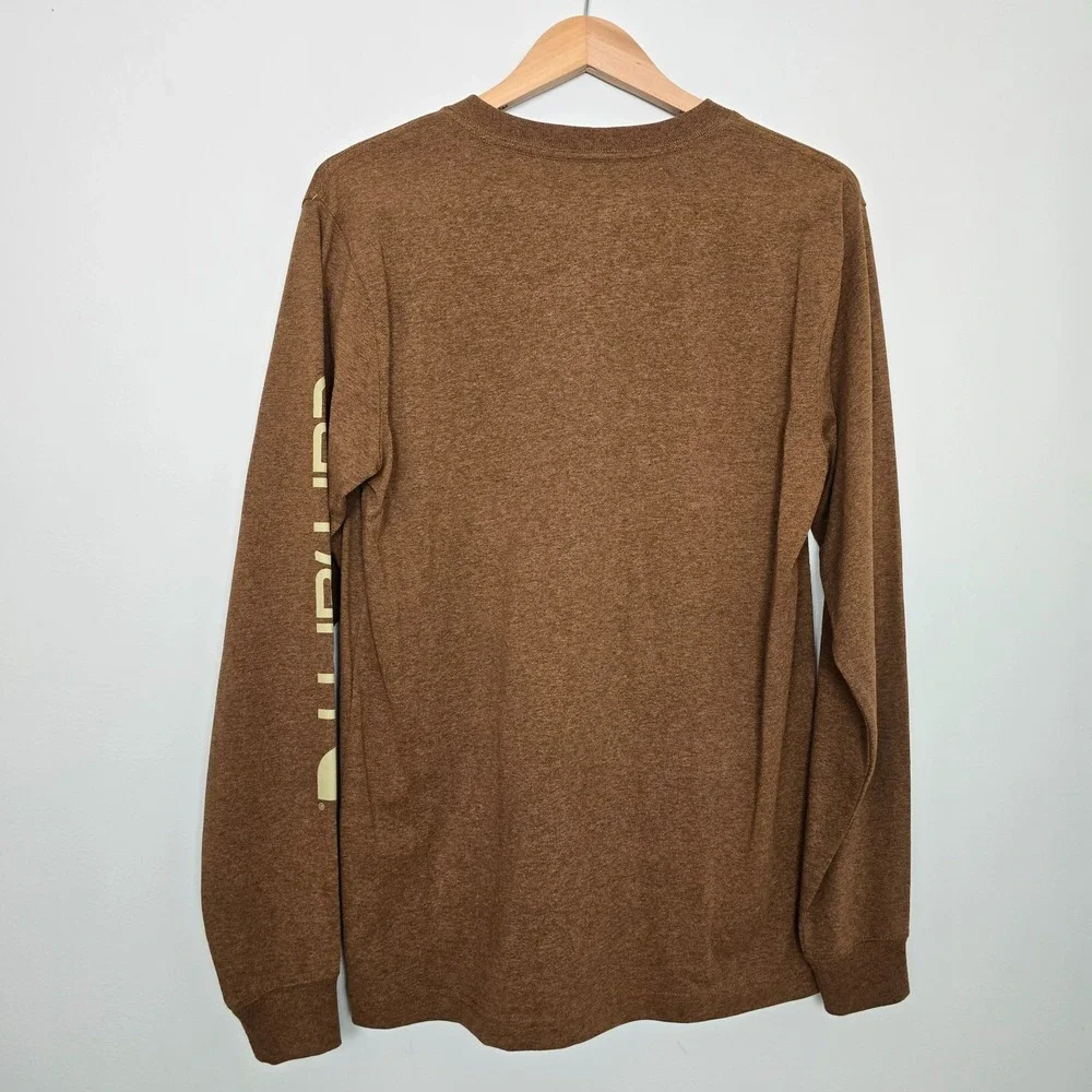 Carhartt Men Workwear Heavyweight Long Sleeve Camo Logo Graphic Tee Sz M Utility - Picture 6 of 9